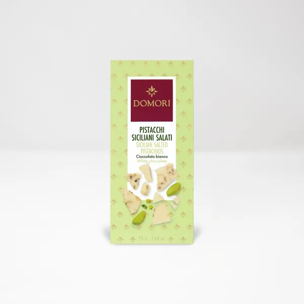 Anthology White Chocolate Bar with Sicilian Pistachios - Domori